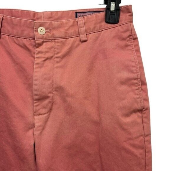 Vineyard Vines Club Pant Men's 30x30 Salmon Pink Chino Twill Flat Front Straight - Picture 3 of 9